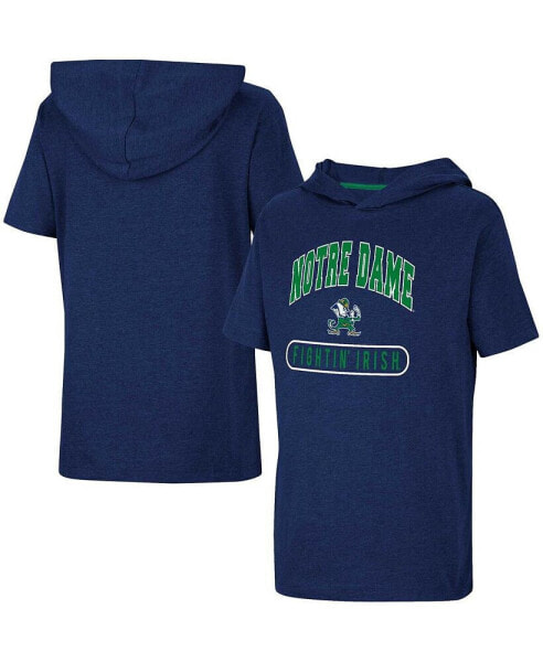 Big Boys Heather Navy Notre Dame Fighting Irish Varsity Hooded T-Shirt