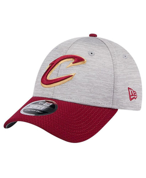 Men's Heather Gray/Wine Cleveland Cavaliers Active Digi-Tech Two-Tone 9forty Adjustable Hat