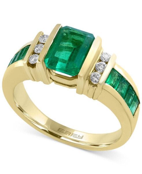 EFFY® Sapphire (2-1/4 ct. t.w.) and Diamond (1/6 ct. t.w.) Ring in 14k Gold (Also Available in Emerald)
