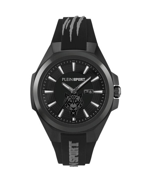 Men's Tigermaster Three Hand Date Quartz Black Silicone 47MM