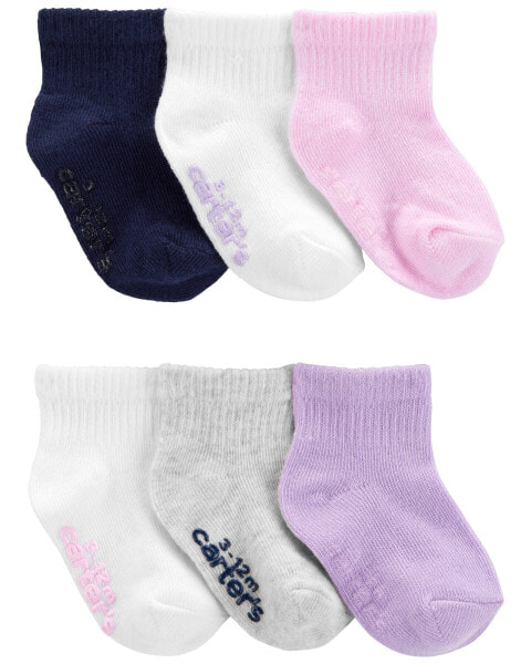 Baby 6-Pack Crew Socks 3-12M