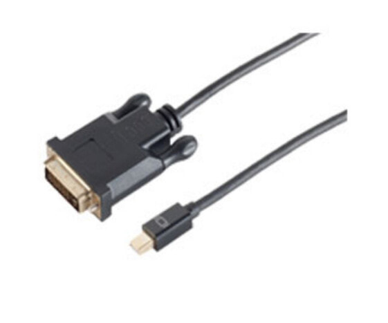 ShiverPeaks BS10-55025, 1 m, Mini DisplayPort, DVI-D, Male, Male, Gold