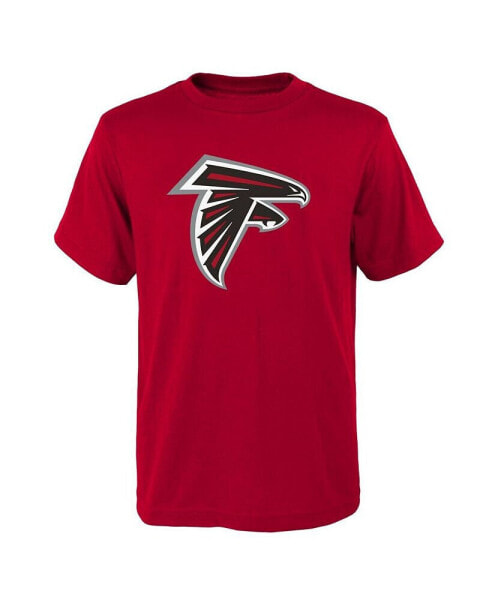 Big Boys Red Atlanta Falcons Primary Logo T-shirt