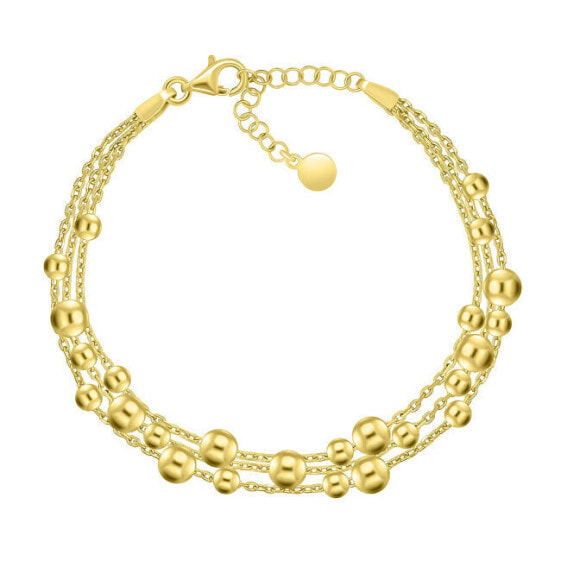 Triple gold plated bracelet with beads BRC117Y