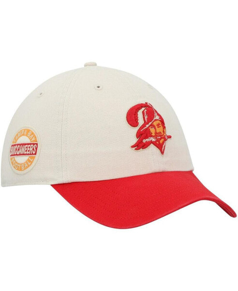Men's '47 Cream, Red Tampa Bay Buccaneers Sidestep Clean Up Adjustable Hat