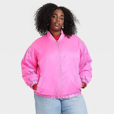Women's Bomber Jacket - A New Day Pink XXL