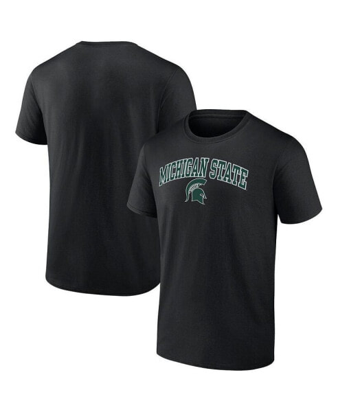 Men's Black Michigan State Spartans Campus T-shirt