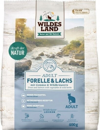 Wildes Land Wildes Land Cat Classic Adult Forelle & Lachs 400g