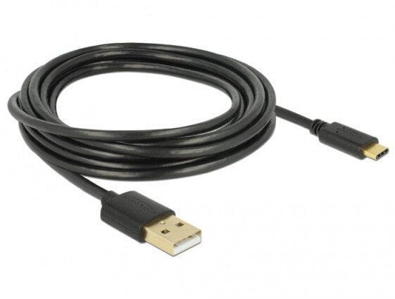Delock 85209 - 3 m - USB A - USB C - USB 2.0 - 480 Mbit/s - Black