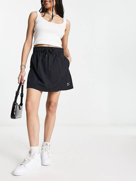 Nike Air woven mini skirt in black