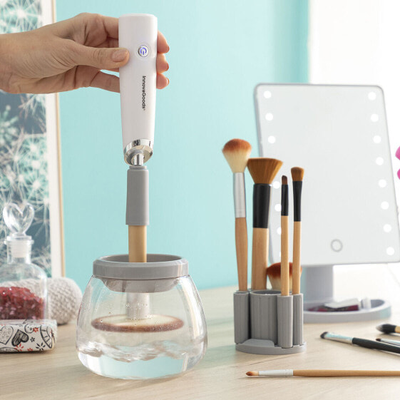 Автоматический очиститель и сушилка для кистей для макияжа InnovaGoods Maklin - белый, серый