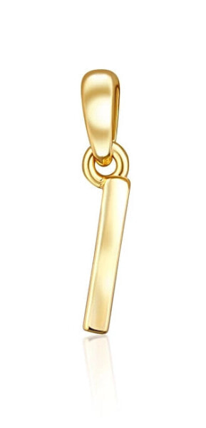 Minimalist gold-plated letter "I" pendant SVLP0948XH2GO0I