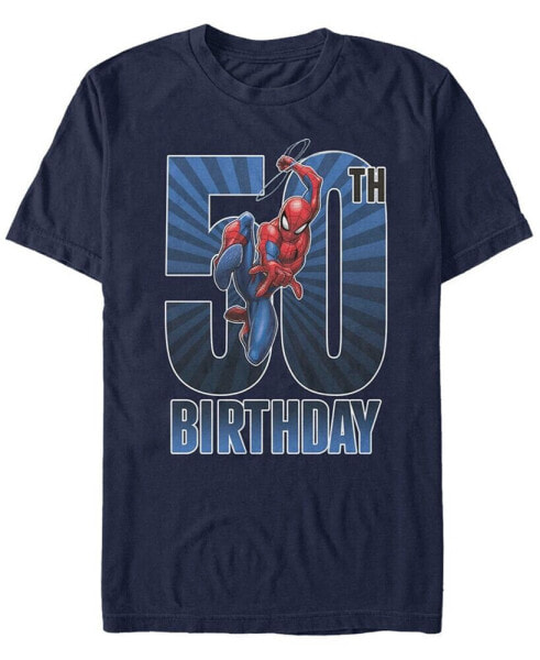 Men's Marvel Spider-Man 50th Birthday Short Sleeve T-Shirt