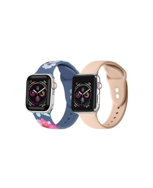 Ремешок Posh Tech Light Blue Floral Pink Apple Watch 42mm