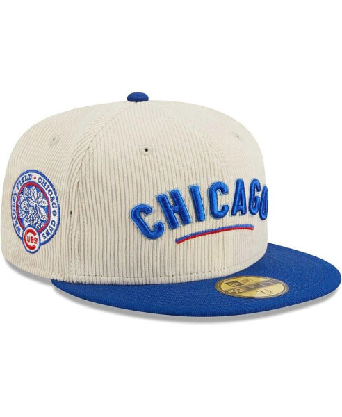 Головной убор мужской New Era белый Chicago Cubs из вельвета Classic 59FIFTY