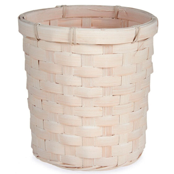 GIFT DECOR White Bambu Round Macetero 17X17X15