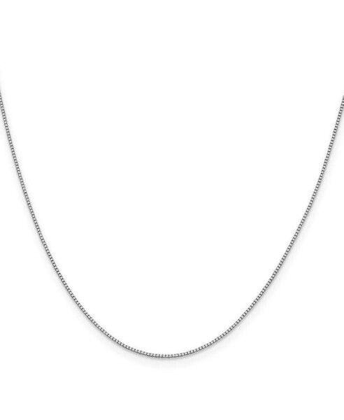 18K White Gold 18" Box with Lobster Clasp Chain Necklace