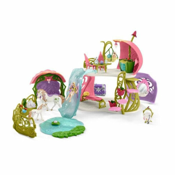 Playset Schleich glitter house with unicorns, lake and stable - 42445 Пластик Лошадь