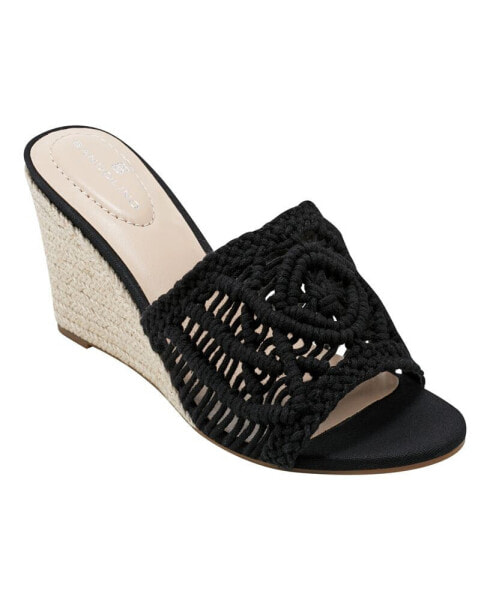 Women's Andrrea Espadrille Crochet Wedge Sandals