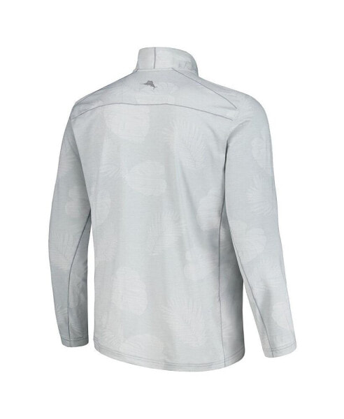 Куртка полузип Tommy Bahama для мужчин Grey "Флорида Стейт Семинолс" Модель Delray Frond IslandZone