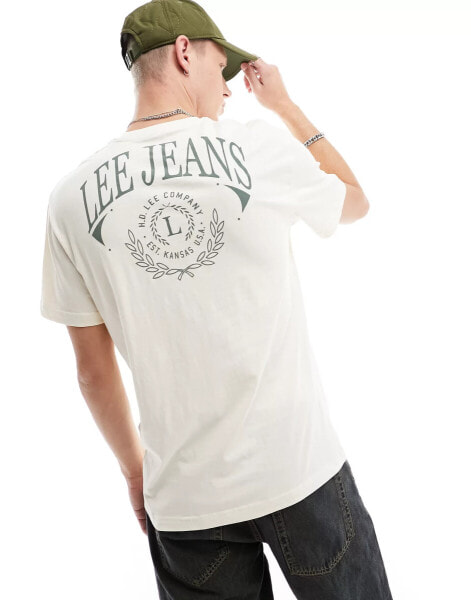 Lee varsity tee in ecru