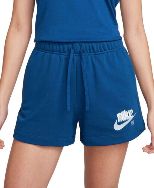 Шорты спортивные Nike женские Sportswear Club French Terry Graphic Fleece Shorts
