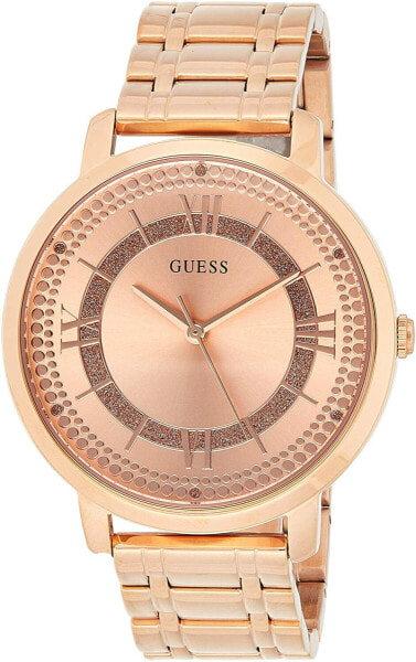 Guess Montauk Damen-Armbanduhr 40mm Armband Edelstahl Rosarot Batterie W0933L3