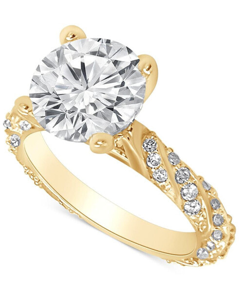 Certified Lab Grown Diamond Solitaire Twist Engagement Ring (3-1/2 ct. t.w.) in 14k Gold