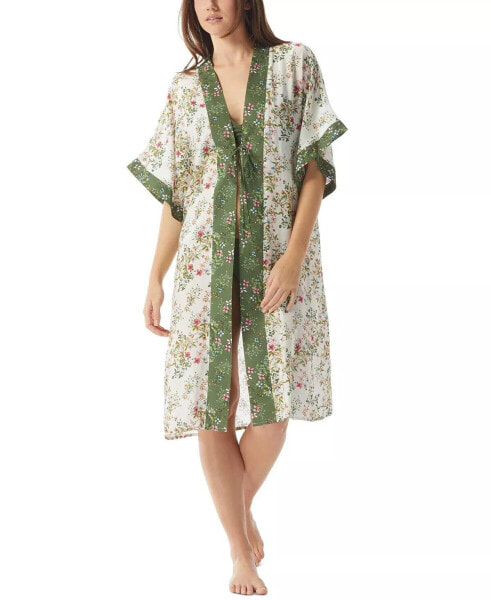 Vince Camuto 306231 Women's Printed Kimono Midi Swim Cover-Up Size Medium