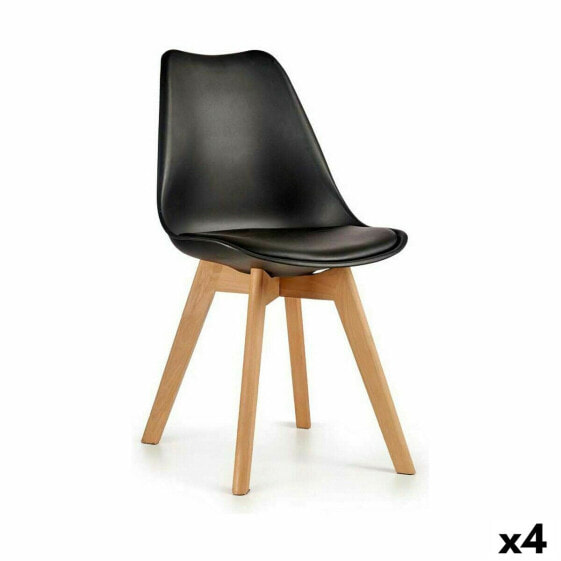 Обеденный стул Коричневый Чёрный 42 x 80 x 50 cm (4 штук)