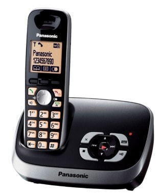 Panasonic KX-TG6521 - DECT telephone - Speakerphone - 100 entries - Caller ID - Black