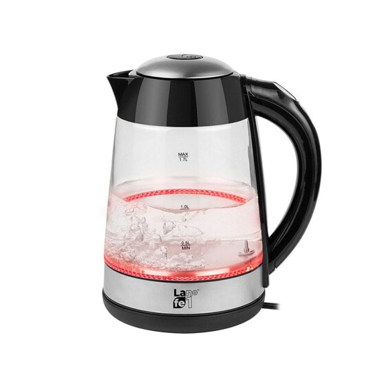 Электрический чайник Lafe CEG015 Чёрный Прозрачный Серебристый Стекло Пластик 2200 W 1,7 L
