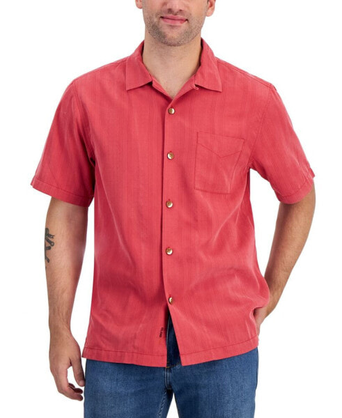 Men's Coconut Point Tide Vista IslandZone® Moisture-Wicking Dotted Stripe Camp Shirt