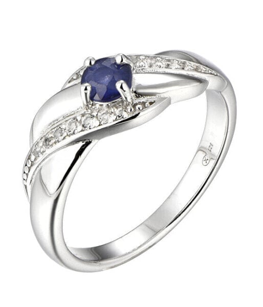 Beautiful silver ring with sapphire Precious Stone SR08997B
