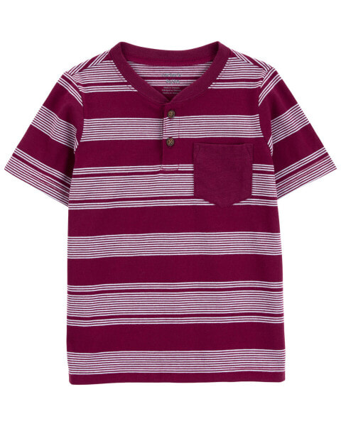 Baby Striped Pocket Henley Tee 3M