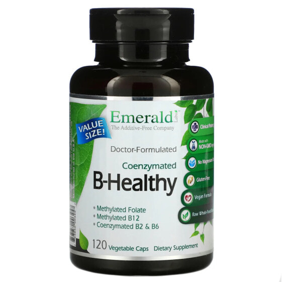 Витамин B-Healthy с L-5-Метилтетрагидрофолатом, 120 капсул Emerald Laboratories