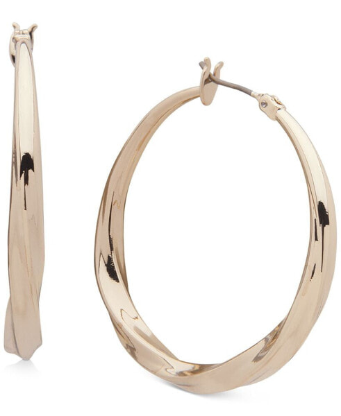 Medium Twist Hoop Earrings, 1.5"