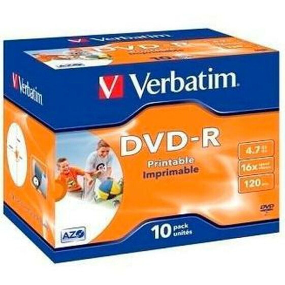 DVD-R Verbatim 4,7 GB 16x 10 штук (10 штук)