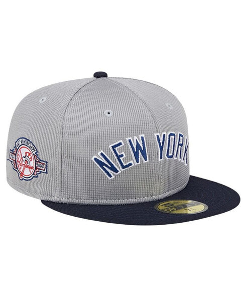 Men's Gray New York Yankees Pivot Mesh 59FIFTY Fitted Hat