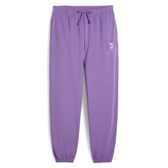 Puma Better Classics Drawstring Sweatpants Womens Purple Casual Athletic Bottoms