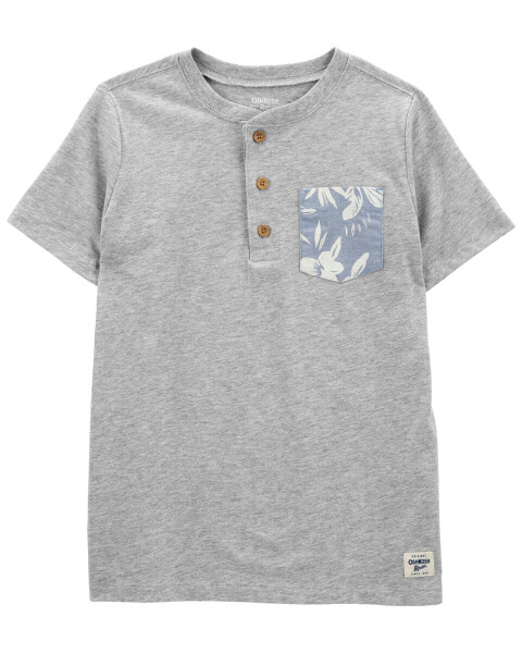 Kid Henley Pocket Tee 12