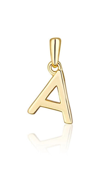 Minimalist Gold Plated Letter "A" Pendant SVLP0948XH2GO0A