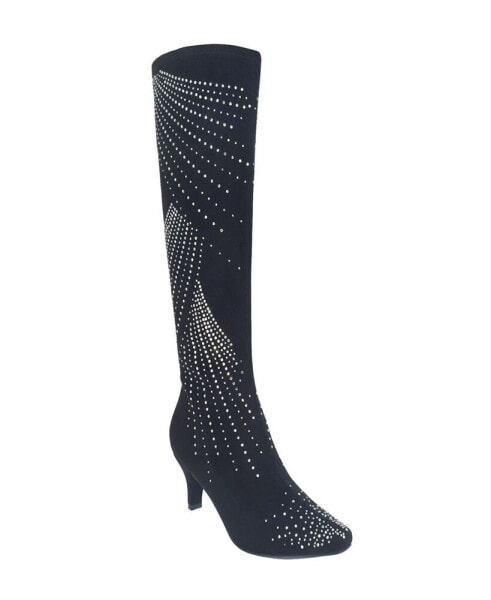 Women's Namora Sparkle Stretch Knee High Dress Boots