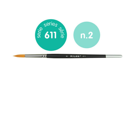 MILAN ´Premium Synthetic´ Round Paintbrush With Short Handle Series 611 No. 2