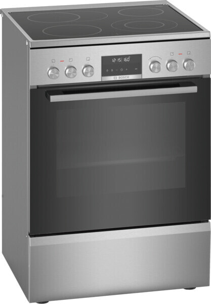 Bosch Serie 6 HKS79U250 - Freestanding cooker - Black,Silver - Rotary,Touch - Stainless steel - Front - 1.2 m