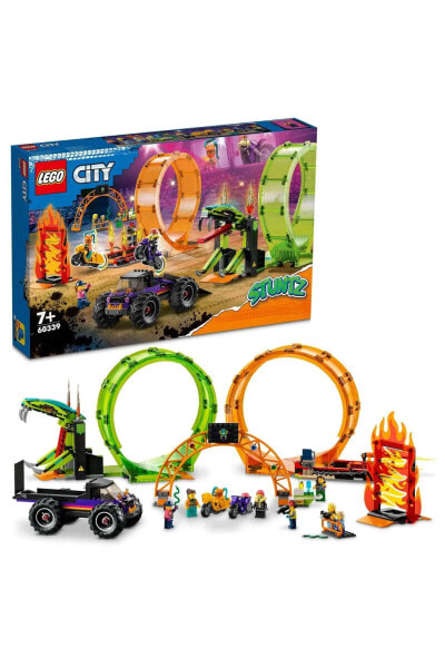 Конструктор пластиковый Lego City Çift Çemberli Gösteri Arenası 60339 - Yaratıcı Oyuncak Yapım Seti (598 Parça)