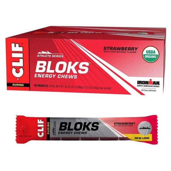 CLIF 60g Mountain Cherry Bloks Energy Chews 18 Units