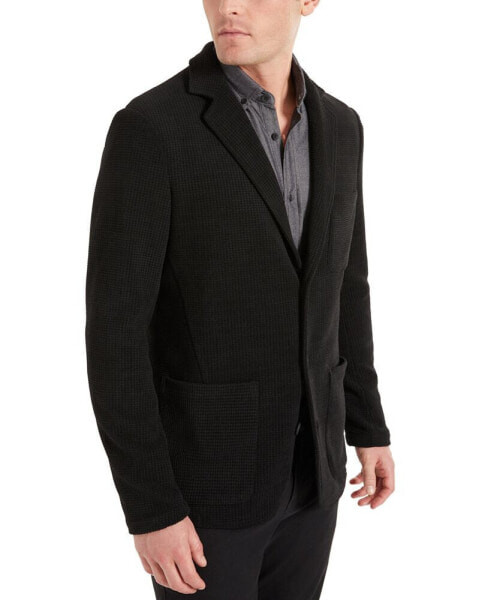 Men's Textured Triple-Patch Pocket Stretch Blazer