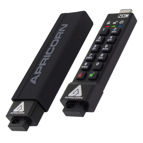 Apricorn Aegis Secure Key 3NXC - 64 GB - USB Type-A - 3.2 Gen 1 (3.1 Gen 1) - Cap - 22 g - Black