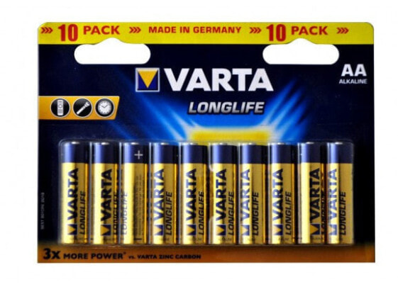 Varta BV-LL 10 AA - Single-use battery - AA - Alkaline - 1.5 V - 10 pc(s) - Blue - Yellow